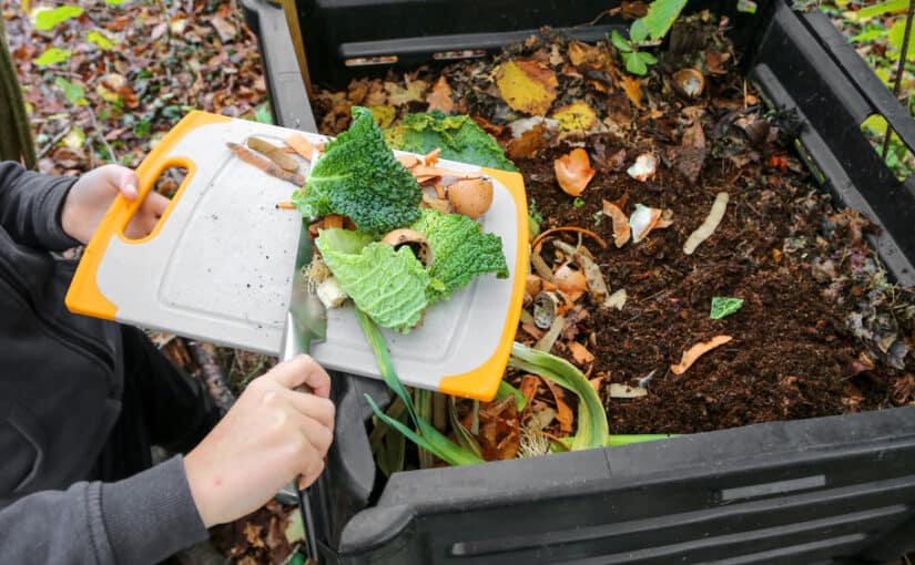 Composting organic waste in the garden